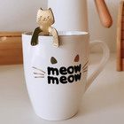 4 Colheres Para Chá Wolff Cat De Aço Inox Dourado