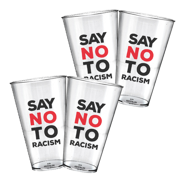 4 Copos Big Drink Personalizados Say No Racism