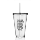 4 Copos Com Tampa E Canudo Personalizados Lista Black Lives