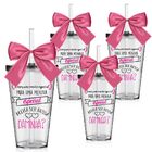 4 Copos Convite Personalizados Para Daminha - Convite Especial