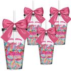 4 Copos Convite Personalizados Para Daminha - Doce Mesmo