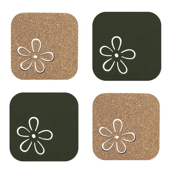 4 Descanso Suporte De Panela Primavera Verde Musgo