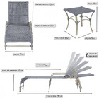 4 Espreguiçadeiras Catar E 4 Mesas Garden Corda Náutica Cor F