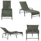 4 Espreguiçadeiras Catar E 4 Mesas Garden Corda Náutica Cor P