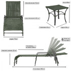 4 Espreguiçadeiras Catar E 4 Mesas Garden Corda Náutica Cor P