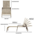 4 Espreguiçadeiras Reclinavel Catar Marrom Corda Nautica Tram