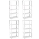 4 Estantes Modular 5 Prateleiras Câmara Fria Até 250kg Multiu