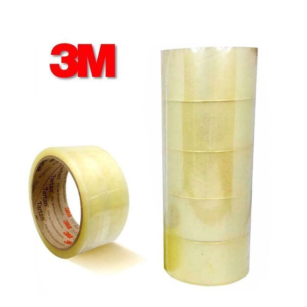 4 Fita 3m Transparente 45mm X 100metros