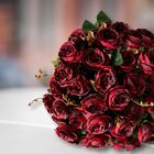 4 Flores Artificiais Vermelhas Buquê De Rosas Realistas Ideal