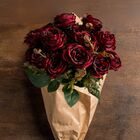 4 Flores Artificiais Vermelhas Buquê De Rosas Realistas Ideal