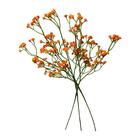 4 Flores De Mosquitinho Laranja Permanente Para Arranjos Perf