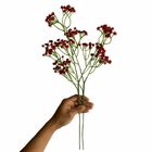 4 Flores De Mosquitinho Vermelho Permanente Para Arranjos Per