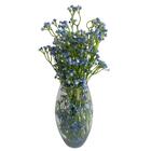 4 Flores Véu De Noiva Azul Permanente Para Arranjos Perfeitos