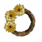 4 Gerberas Artificiais Amarela Realista Com Haste Flexível De