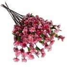 4 Hastes De Cerejeira Rosa Artificial 60cm Para Decoração Sof