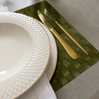 4 Jogo Americano Botte Alto Padrão Impermeável Pvc Vr - Verde