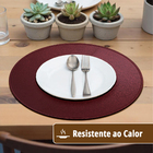 4 Jogo Americano Dupla Face Sousplat Lux Couro Pvc Lagoa Vn