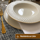 4 Jogo Americano Mesa Posta Luxo Impermeável  Mz Rust 2 Vr -