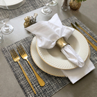 4 Jogo Americano Mesa Posta Luxo Impermeável  Mz Rust 2 Vr -