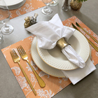 4 Jogo Americano Mesa Posta Luxo Impermeável Pvc Mz Dese Vr -