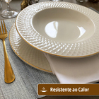 4 Jogo Americano Mesa Posta Luxo Impermeável Pvc Mz Rust Vr -