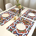 4 Jogo Americano Ornamental Impermeável Pvc 4 Lugares