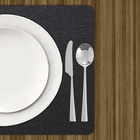 4 Jogo Americano Preto Impermeável 29 X 44cm - Id Decor