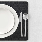 4 Jogo Americano Preto Impermeável 29 X 44cm - Id Decor