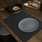 4 Jogo Americano Preto Impermeável 29 X 44cm - Id Decor