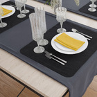 4 Jogo Americano Preto Impermeável 29 X 44cm - Id Decor