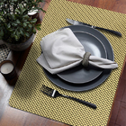 4 Jogo Americano Pvc Antiderrapante Flex Resistente Bege