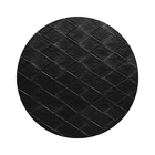 4 Jogo Americano Redondo Kori Preto Impermeável Pvc