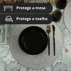 4 Jogo Americano Redondo Mesa Posta Sousplat Luxo Pvc Mcz