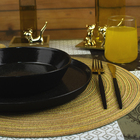 4 Jogo Americano Redondo Mesa Posta Sousplat Luxo Pvc Pmam