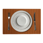 4 Jogo Americano Roma Alto Padrão Impermeável Pvc Ca - Carame