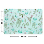 4 Jogo Americano Romantic Paris Impermeável Pvc 4 Lugares