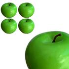 4 Maçãs Verdes Artificiais Para Decoração Realista Perfeita P