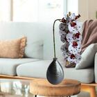 4 Orquídeas Artificiais Branca Com Miolos Vinho Ideal Para De