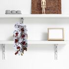 4 Orquídeas Artificiais Branca Com Miolos Vinho Ideal Para De