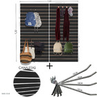 4 Paineis Canaletados - 0,61 X 0,61 + 100 Ganchos 15cm + Cana