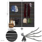 4 Paineis Canaletados - 0,61 X 0,61 + 100 Ganchos 20cm + Cana