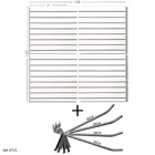 4 Paineis Canaletados - 0,61 X 0,61 + 50 Ganchos 15cm + Canal