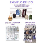 4 Paineis Canaletados - 0,61 X 0,61 + 50 Ganchos 15cm + Canal