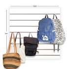 4 Paineis Canaletados - 0,61 X 0,61 + 50 Ganchos 25cm + Canal