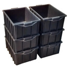 4 Pçs Caixa Plastica Organizadora Com Tampa 28l Composteira P