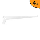 4 Pçs Suporte Simples 30cm Branco Para Cremalheira