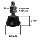 4 Pe Nivelador Borracha Amortecedor Impacto N0 1/4