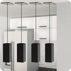 4 Pendente Industrial Preto Quadrado Moderno Luminária Elg