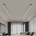 4 Perfil De Led Sobrepor Alumínio 40x20mm Com 1 Metro Preto