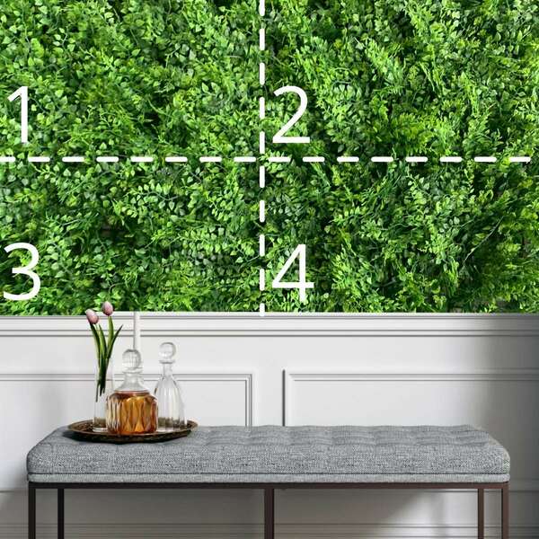 4 Placas Com Folhagens Mistas Artificial Alta Qualidade E Toq